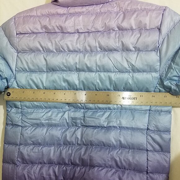 Eddie Bauer Girls 650 Down Packable Puffer Jacket Size Small (6/7) – Blue – New - Picture 3 of 13